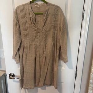 Chic Beige Midi Dress